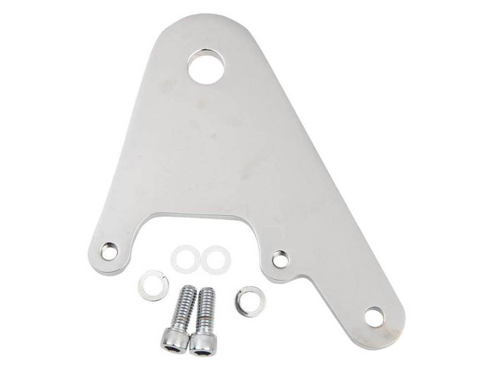 Rear Caliper Mount - Chrome. Fits Rigid & Custom Applications with 11.5in. Disc Rotor, 3/4in. Axle & when using Performance Machine 125x4R Caliper.
