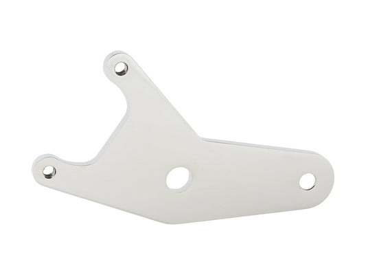 Right Hand Rear Caliper Mount - Polished. Fits 4Spd Big Twin 1973-1983 , 10in. Disc Rotor & when using Performance Machine 125x4R Caliper.
