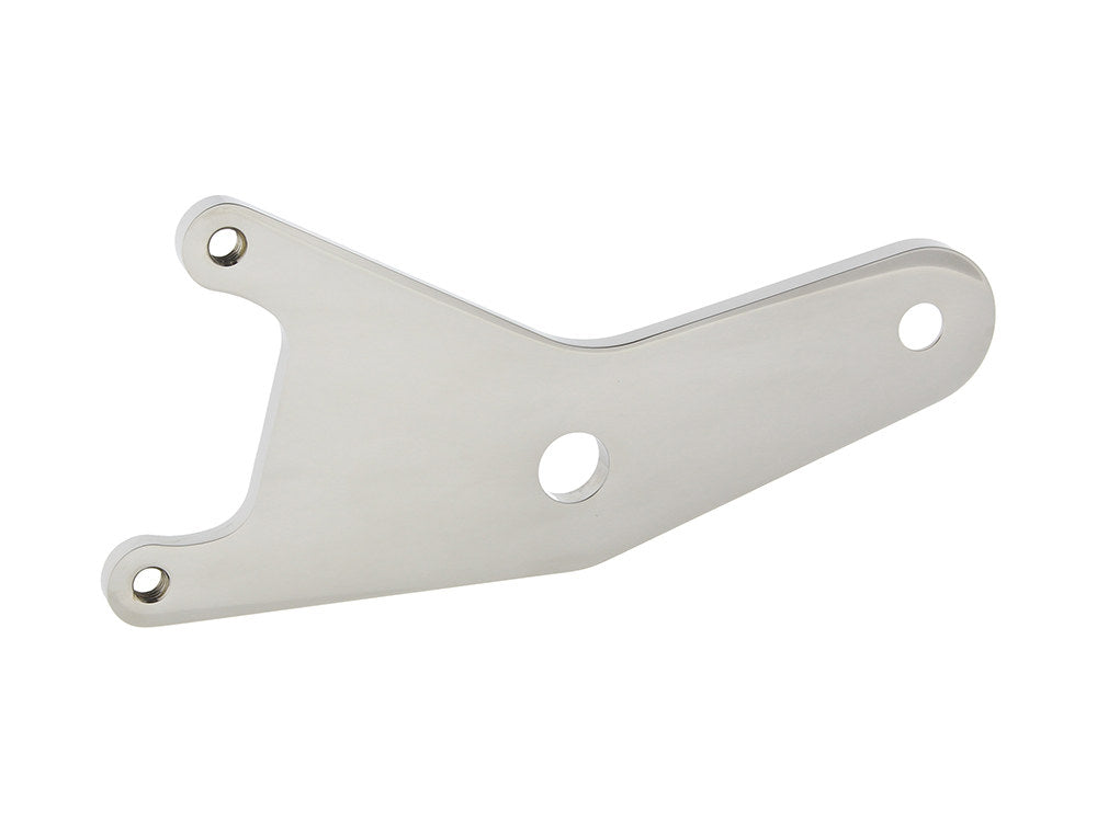 Right Hand Rear Caliper Mount - Polished. Fits 4Spd Big Twin 1973-1983, 11.5in. Disc Rotor & when using Performance Machine 125x4R Caliper.
