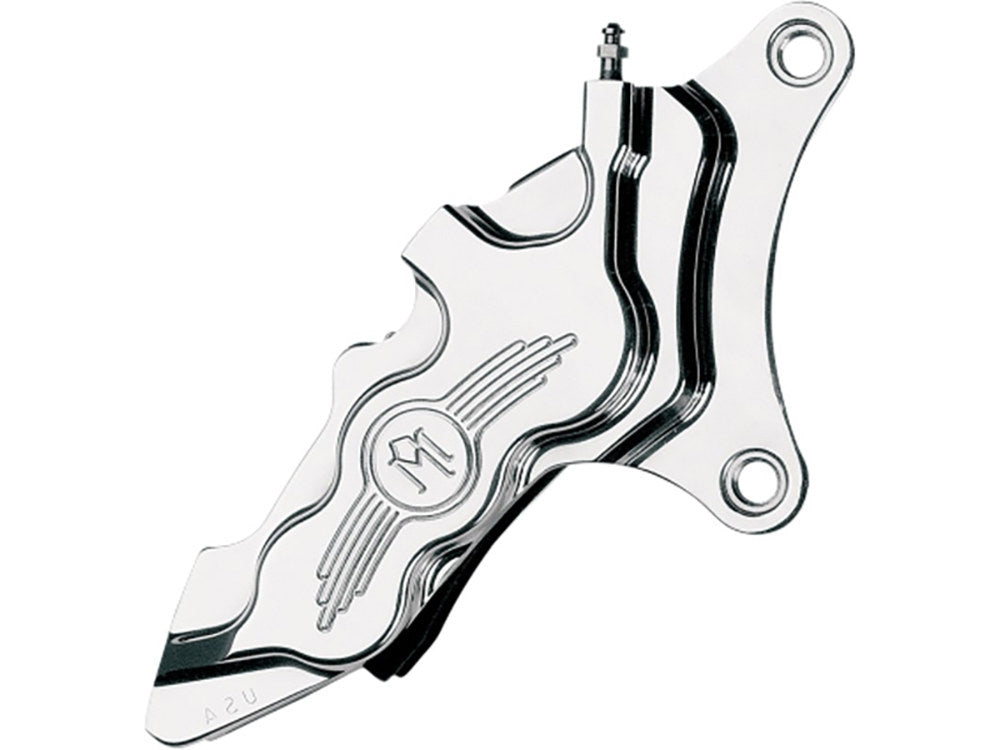 Right Hand Front 6 Piston Caliper - Chrome. Fits most Big Twin 1984-1999 & Sportster 1984-1999 Models with 11.5in. Disc Rotor.