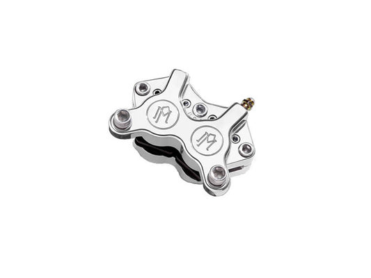 Universal 4 Piston Caliper - Chrome. Fits H-D with 11.5in. Disc Rotor.