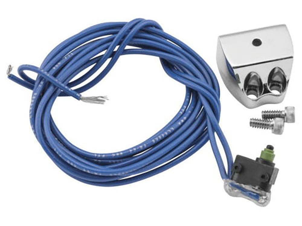 Starter Interrupt Switch - Chrome. Fits H-D 2007up with 11/16in. Hydraulic Clutch Master Cylinder.
