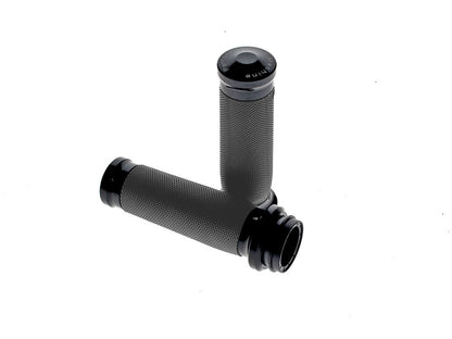 Contour Handgrips - Black. Fits Big Twin 2008-2024 with Throttle-by-Wire