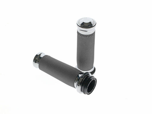 Contour Handgrips - Chrome. Fits Big Twin 2008-2024 with Throttle-by-Wire