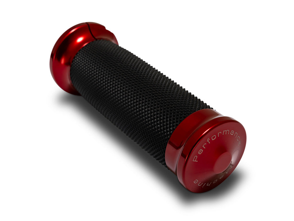 Contour Handgrips - Red. Fits CVO Touring 2023up, Street Glide & Road Glide 2024up, Touring 2025up & Softail 2025up