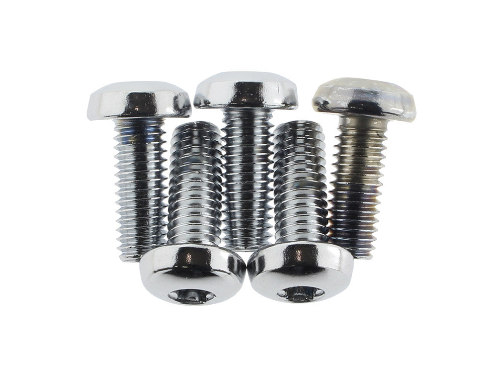 Rear Disc Rotor Bolts - Chrome. Fits H-D Big Twin 1997up & Sportster 1997-2021.