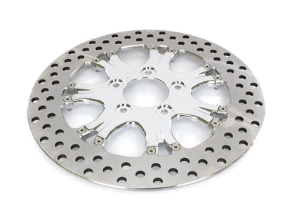 11.5in. Left Hand Front & Right Hand Front Heathen & Paramount Disc Rotor - Chrome. Fits H-D 1984up with 11-1/2in. Disc Rotor(s).
