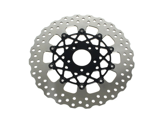 12.6in. Front Speedstar Disc Rotor - Black Anodized. Fits Touring 2024up with Custom Wheel and Hub Mounted 320mm Rotors.