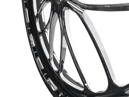 23in. x 3.50in. wide Heathen Wheel - Black Contrast Cut Platinum.