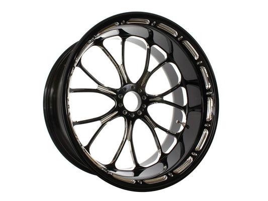 18in. x 8.50in. wide Heathen Wheel - Black Contrast Cut Platinum.