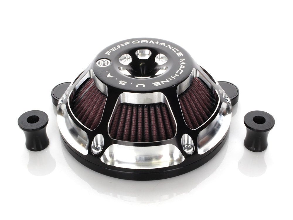 Max HP Air Cleaner Kit - Black Contrast Cut. Fits Touring 2017-2024 & Softail 2018-2024