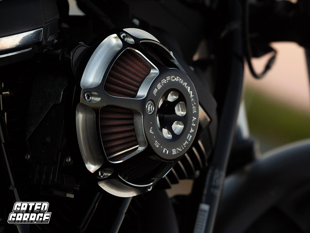 Max HP Air Cleaner Kit - Black Contrast Cut. Fits Touring 2017-2024 & Softail 2018-2024