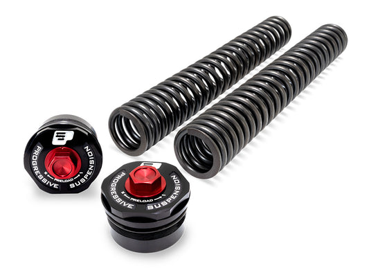 47mm Fork Preload Adjuster with Fork Spring Kit. Fits CVO Road Glide 2023up & CVO Road Glide ST 2024up