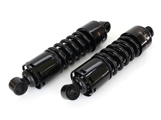 412 Series, 11in. Standard Spring Rate Rear Shock Absorbers - Black. Fits Dyna 1991-2017.
