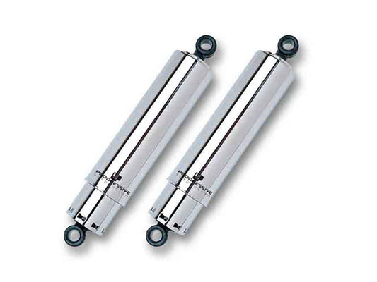 412 Series, 11in. Rear Shock Absorbers with Full Cover - Chrome. Fits Big Twin 1973-1986.