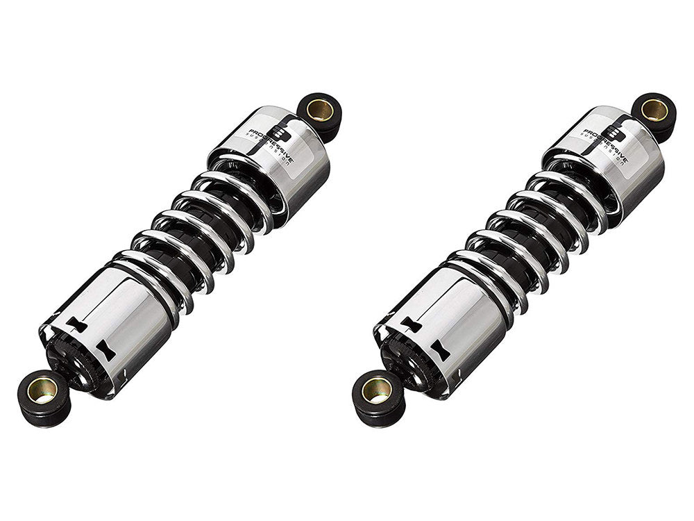 412 Series, 11in. Standard Spring Rate Rear Shock Absorbers - Chrome. Fits Sportster 2004-2021