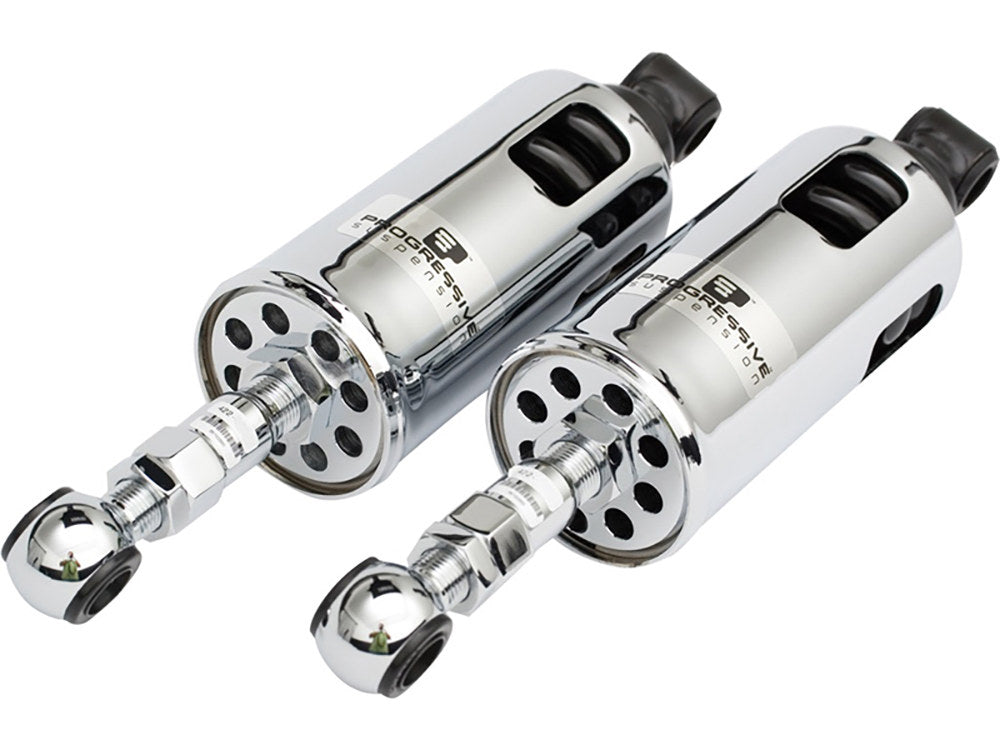 422 Series, Standard Spring Rate Rear Shock Absorbers - Chrome. Fits Softail 1989-1999.