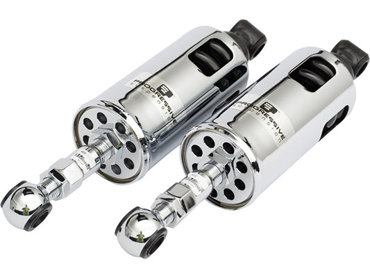 422 Series, Standard Spring Rate Rear Shock Absorbers - Chrome. Fits Softail 1989-1999.