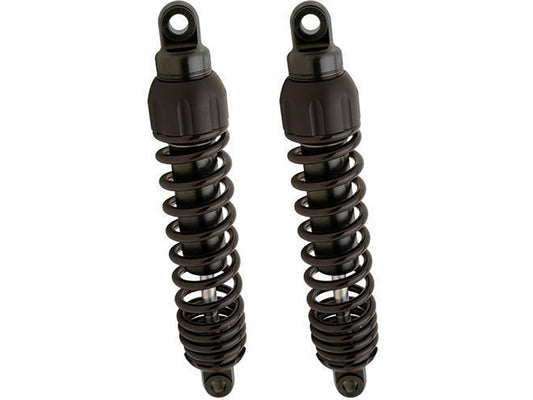 444 Series, 12.5in. Standard Spring Rate Rear Shock Absorbers - Black. Fits Dyna 1991-2017.