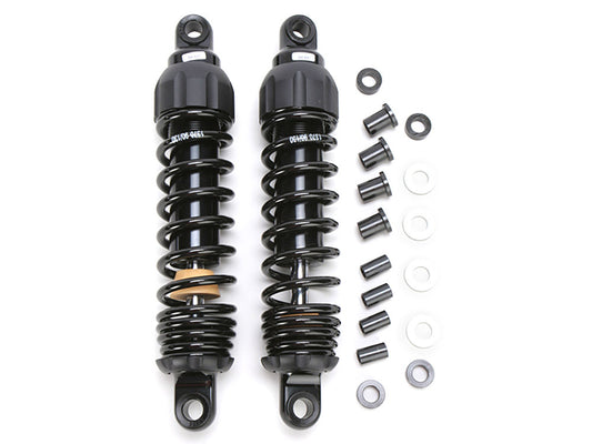 444 Series, 11.5in. Standard Spring Rate Rear Shock Absorbers - Black. Fits Sportster 2004-2021