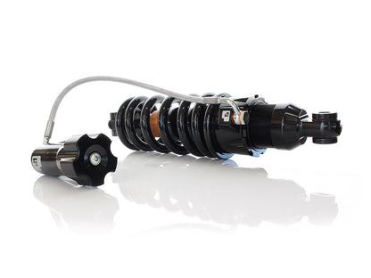 465 Series, 12.2in. Rear Shock Absorber with Remote Adjustable Preload & Heavy Duty Spring Rate - Black. Fits Softail 2018up.