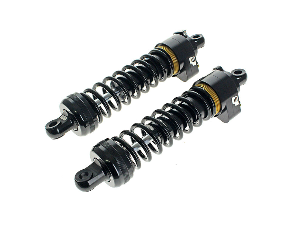 944 Series with Quik Preload System, 13in. Standard Spring Rate Rear Shock Absorbers - Black. Fits Touring 1980up.