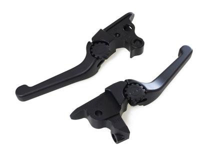 Adjustable Anthem Levers - Black. Fits Touring 2008-2013 & Road King 2014-2016.
