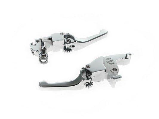 Adjustable Shorty Anthem Levers - Chrome. Fits Softail 2025up
