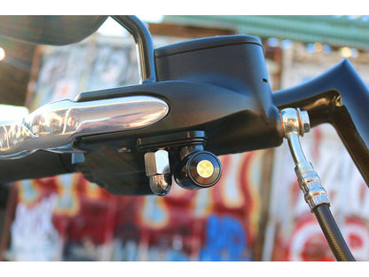 Bullet Pro Series Under Perch Turn Signals - Black. Fits most 1996-2024 Hand Controls.