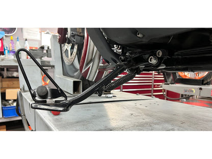 The Fix-Stand Wedge Plate - Black. Fits Softail 2018up.