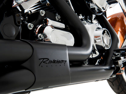 Right Side Tuck & Under Headers - Black. Fits Touring 2017up.