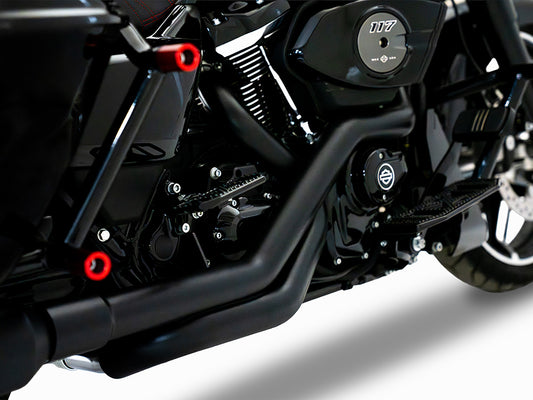 TRUE Dual Headers - Black. Fits Touring 2017up