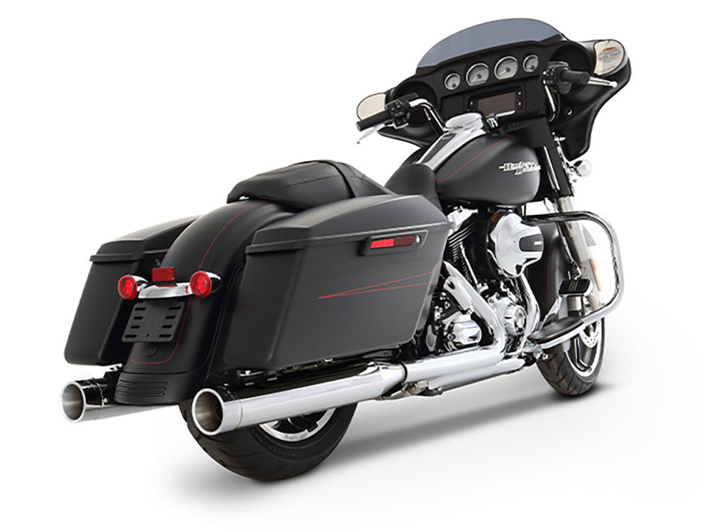 4in. Slip-On Mufflers - Chrome with Chrome End Caps. Fits Touring 2017up.
