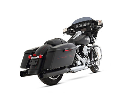 4in. Slip-On Mufflers - Black with Black End Caps. Fits Touring 2017up.