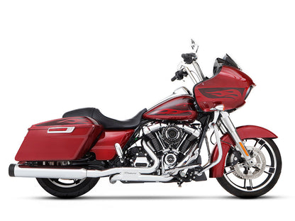 4-1/2in. MotoPro 45 Traditional Slip-On Mufflers - Chrome with Black End Caps. Fits Touring 2017up.