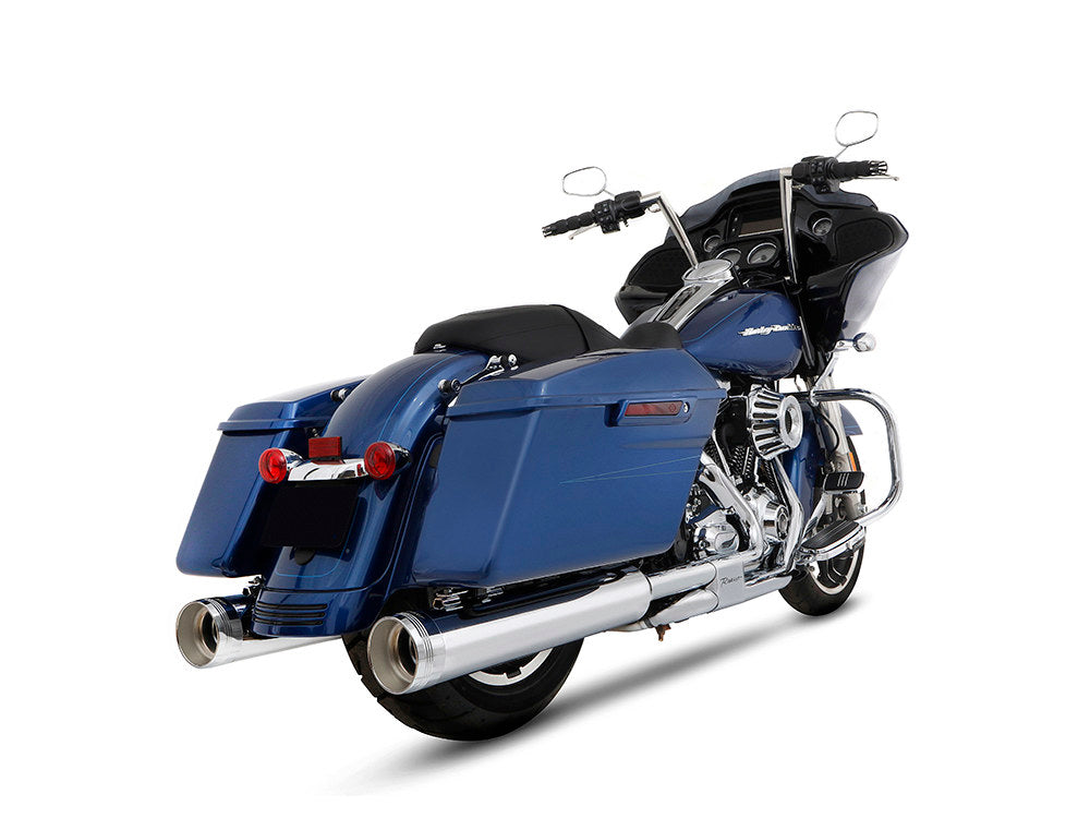 4-1/2in. MotoPro 45 Traditional Slip-On Mufflers - Chrome with Chrome End Caps. Fits Touring 2017up.