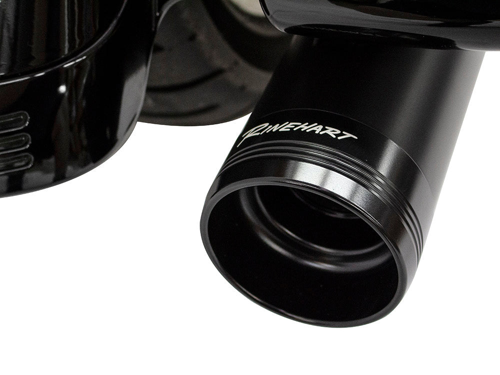 4-1/2in. MotoPro 45 Traditional Slip-On Mufflers - Black with Black End Caps. Fits Touring 2017up.