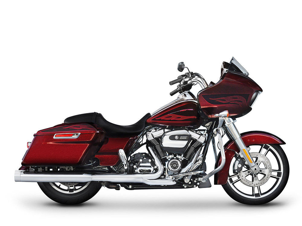 4in. DBX40 Slip-On Mufflers - Chrome with Chrome End Caps. Fits Touring 2017up.