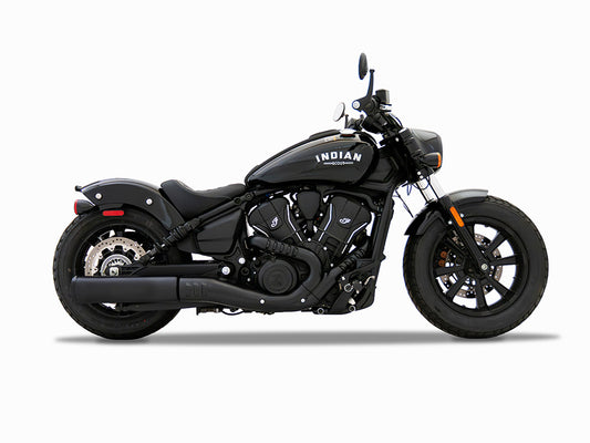 4.5in. DBX45 Slip-On Muffler - Black with Black End Cap. Fits Indian Scout 2025up