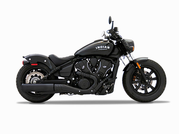4.5in. DBX45 Slip-On Muffler - Black with Black End Cap. Fits Indian Scout 2025up
