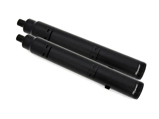 4.5in. DBX45 Slip-On Mufflers - Black with Black End Caps. Fits Indian Big Twin 2014up with Hard Saddle Bags.