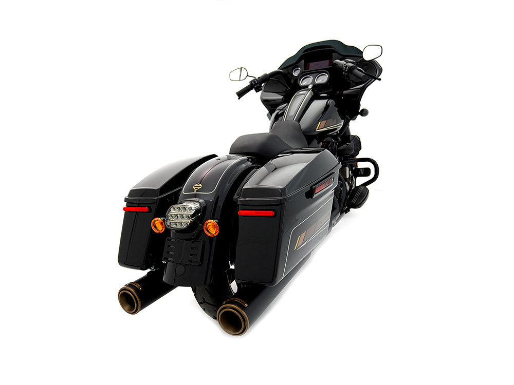 4-1/2in. HP45XL Slip-On Mufflers - Black with Bronze End Caps. Fits Touring 2017up.