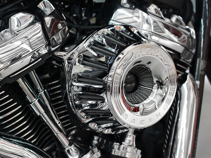Moto Air Cleaner Kit - Chrome. Fits Touring 2017-2024 & Softail 2018-2024