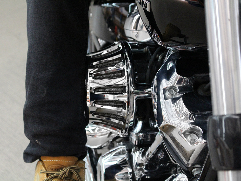Moto Air Cleaner Kit - Chrome. Fits Touring 2017-2024 & Softail 2018-2024