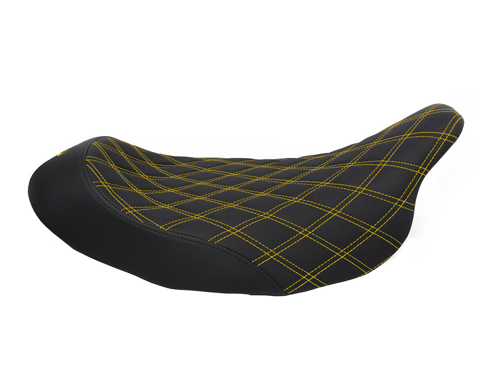 Renegade LS Solo Seat with Gold Double Diamond Lattice Stitch. Fits Most Touring 2008-2024
