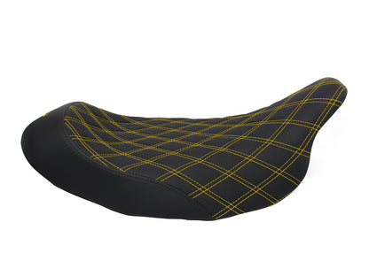 Renegade LS Solo Seat with Gold Double Diamond Lattice Stitch. Fits Most Touring 2008-2024