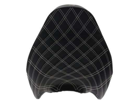 Renegade LS Solo Seat with White Double Diamond Lattice Stitch. Fits Most Touring 2008-2024