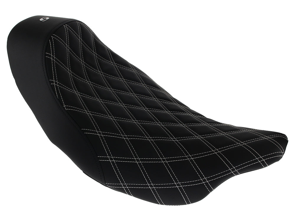 Renegade LS Solo Seat with White Double Diamond Lattice Stitch. Fits Most Touring 2008-2024