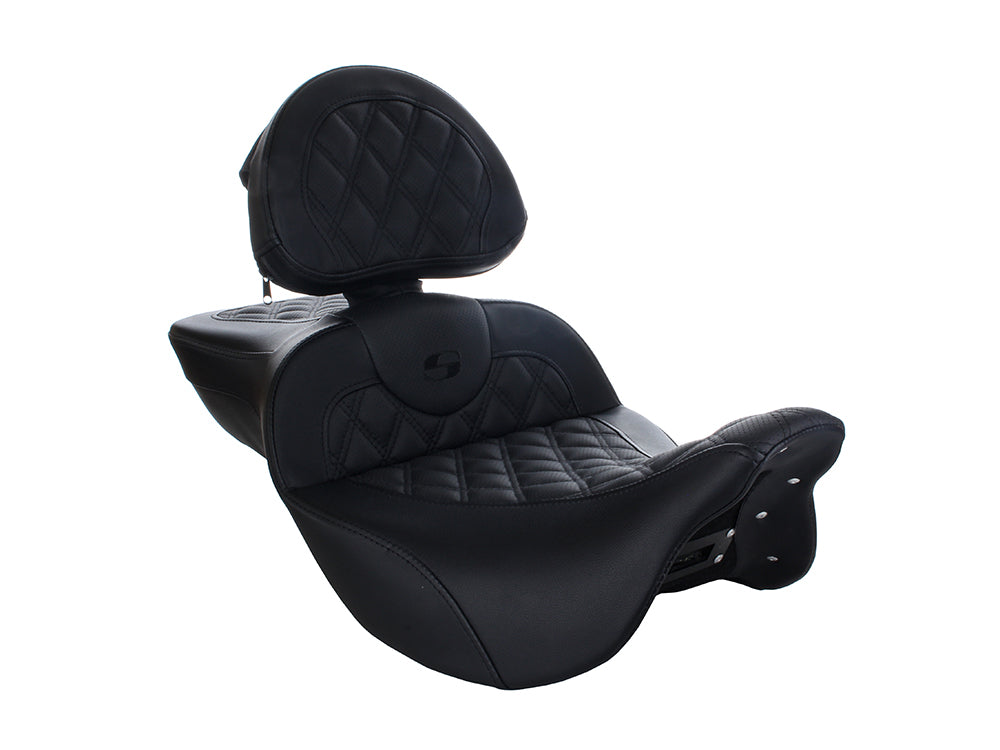 Extended Reach Roadsofa LS Dual Seat With Backrest. Fits Most Touring 2008-2024
