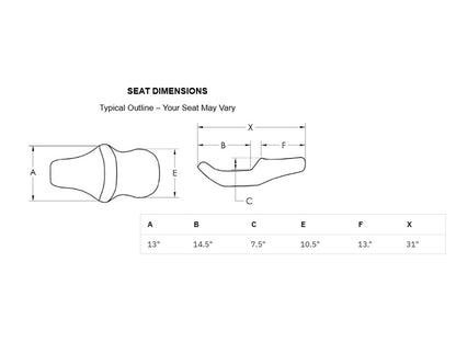 Roadsofa LS Dual Seat with Black Double Diamond Lattice Stitch. Fits Softail Deluxe 2018-2020, Slim 2018-2021 & Heritage Classic 2018up